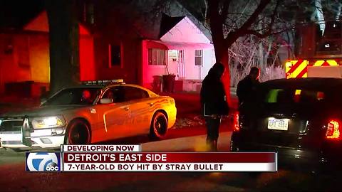 7-year-old boy shot in the neck on Detroit's east side