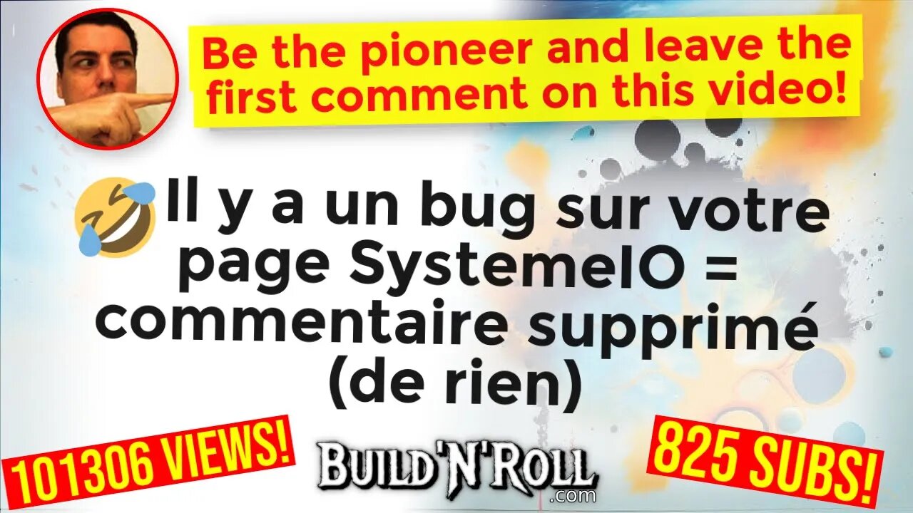 🤣 Il y a un bug sur votre page SystemeIO = commentaire supprimé (de rien)