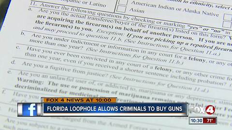 FL felons escape punishment when they 'lie & try' to buy a gun