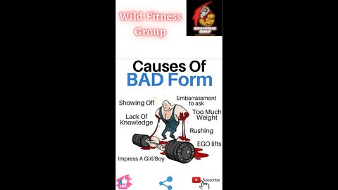 🔥Causes of bad form🔥#fitness🔥#wildfitnessgroup🔥#shorts🔥