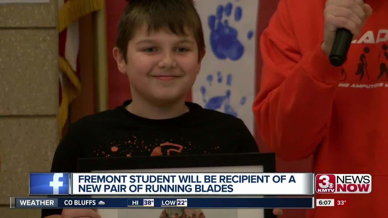 Fremont student receives a new pair of running blades