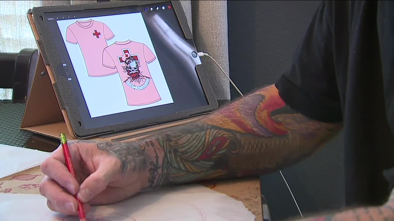 Denver tattoo artist improvises to make ends meet during stay-at-home order