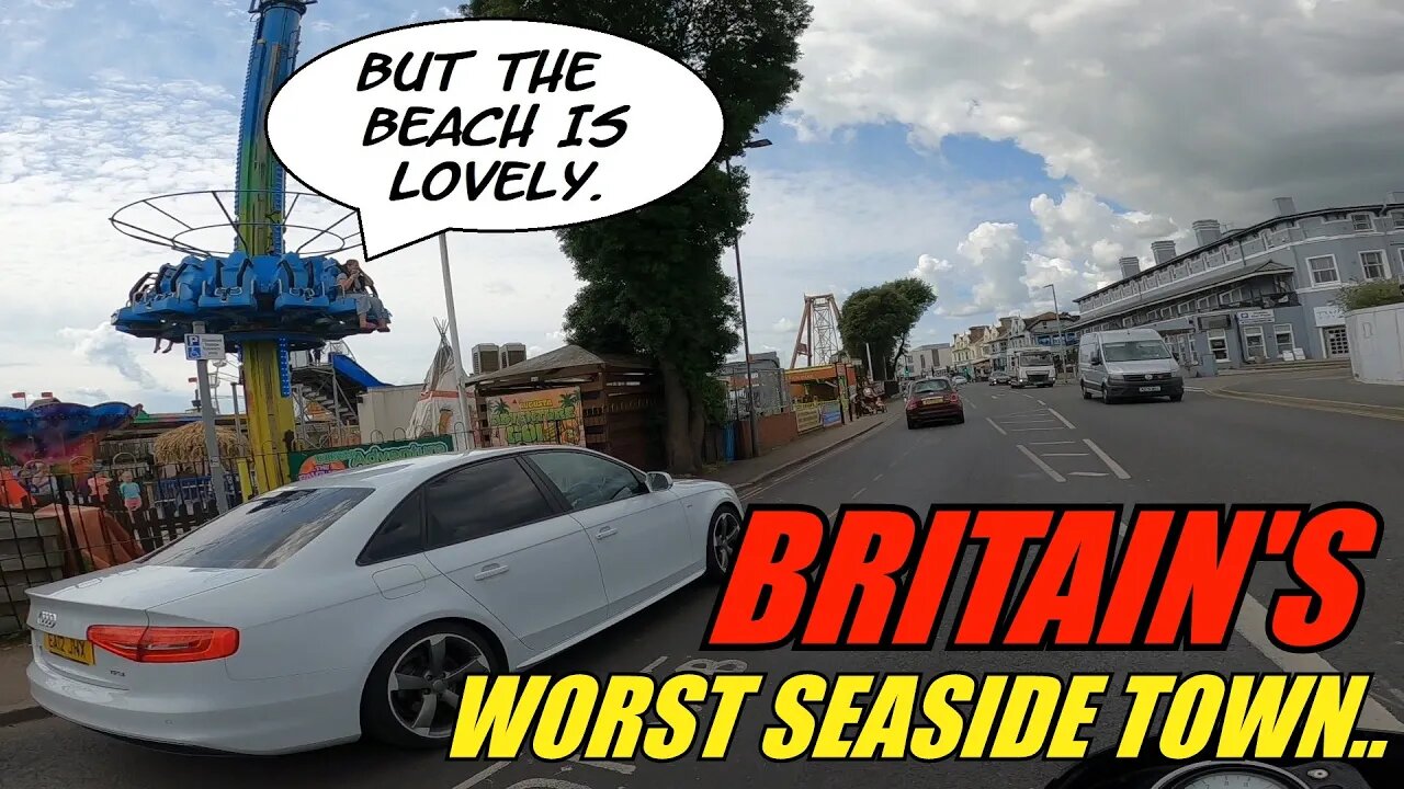 Triumph Speed Triple goes to Britain's WORST Seaside Town , According to the EXPRESS. | Moto Vlog