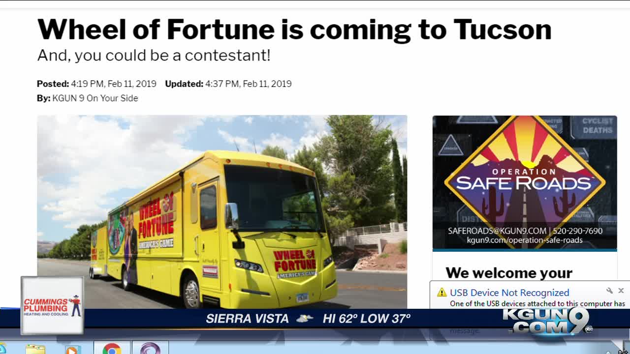 Wheel of Fortune is coming to Tucson