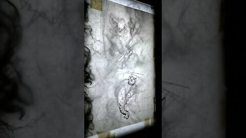 Charcoal art for comic panels