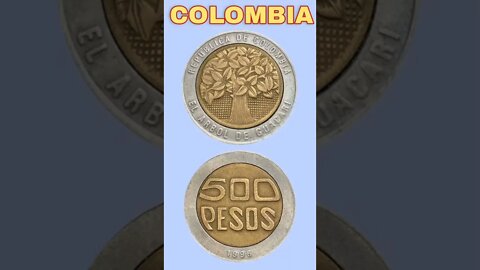Colombia 500 pesos 1996.#shorts #coinnotesz