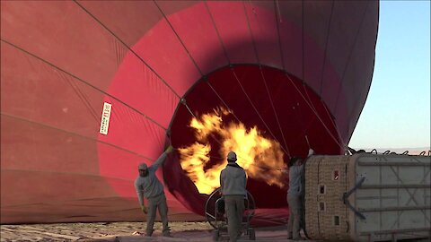 Balloon over Atacama desert in Chile