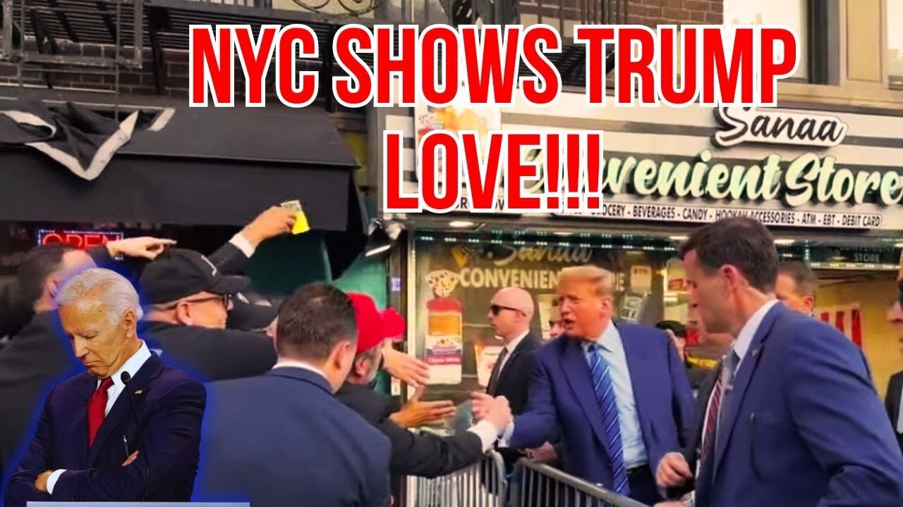 TRUMP Visits NYC Bodega (Chants of 4 More Years and I love You)