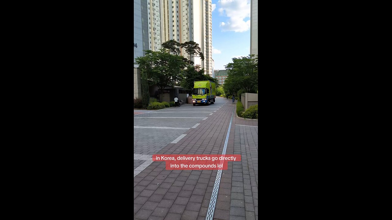 Delivery Trucks in Korean Residential Compound - Jun 24