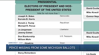 Oops: VP Mike Pence missing from some Michigan ballots