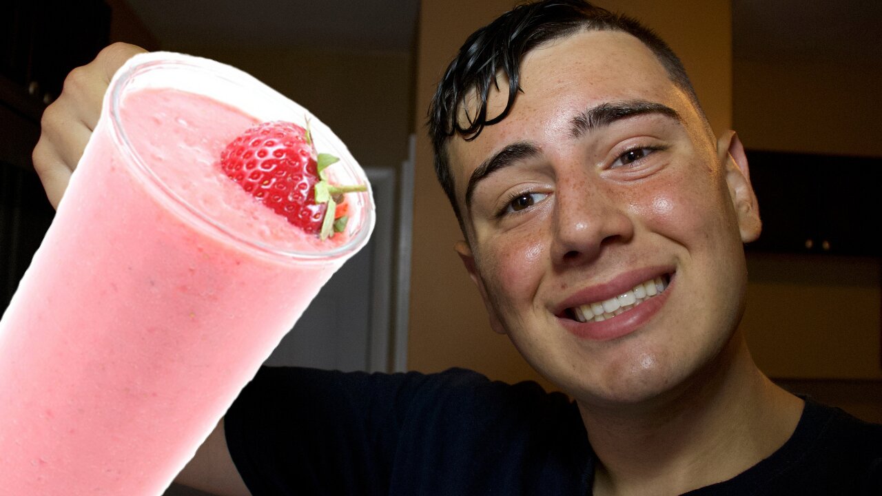 Making A Strawberry Smoothie