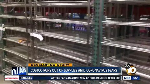 Some San Diego stores see empty shelves over coronavirus concerns