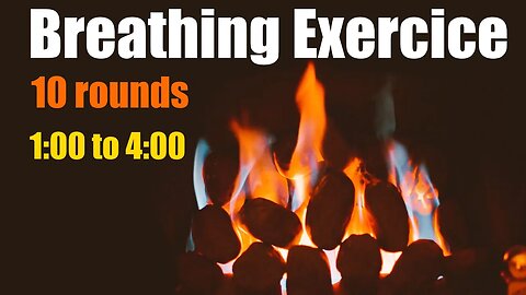 [Wim Hof] Breathing exercise: 10 rounds to reach 4 minutes of breath retention.