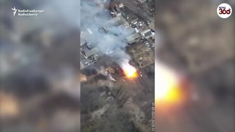 ** WARNING** Drone Footage Captures Russian Grad Rockets Being Fired In Ukraine's Kyiv Region