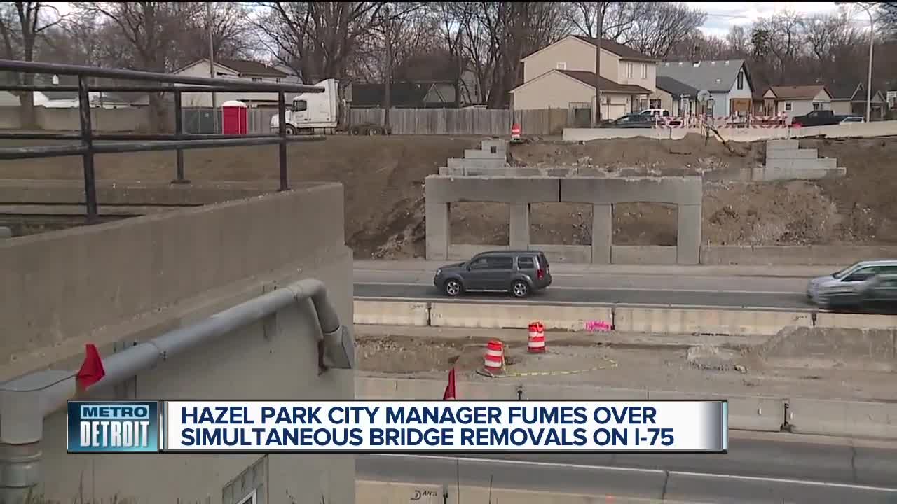 Hazel Park city manager frustrated over MDOT I-75 bridge removals