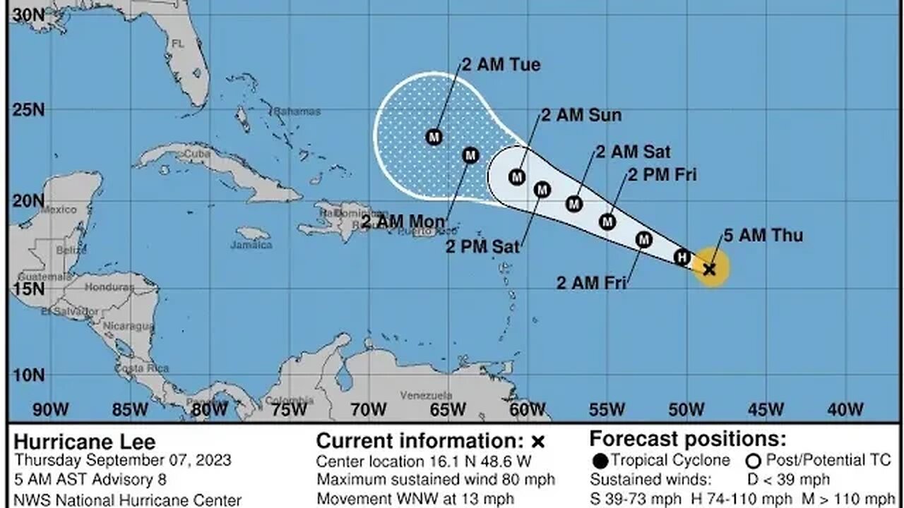 Hurricane Lee is Intensifying to CAT 6? Yikes - Listen Very Carefully - They Know!