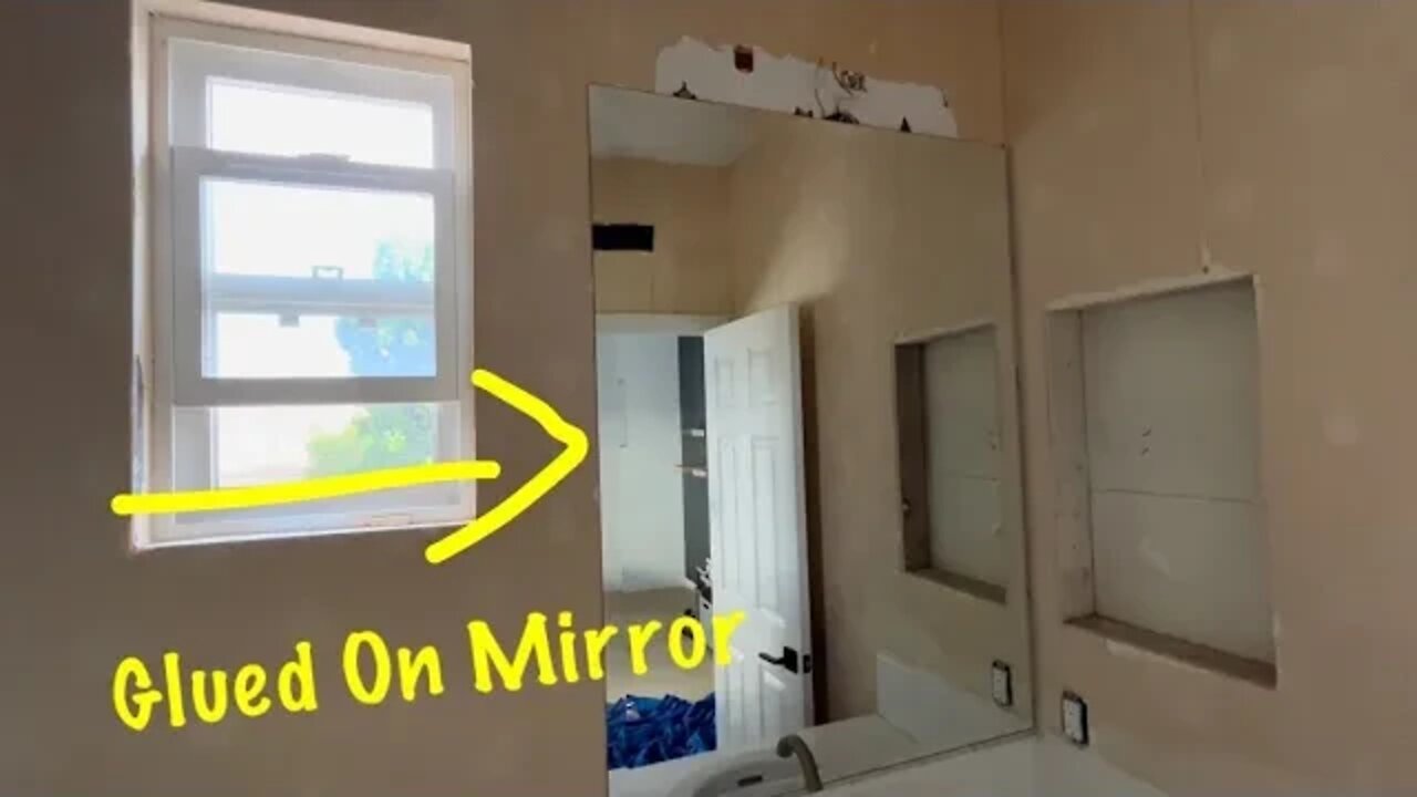 How To Remove Glued On Bath Mirror