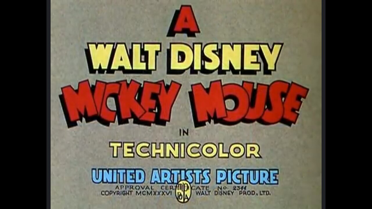 "Mickey's Elephant" (1936 Original Colorized Cartoon)