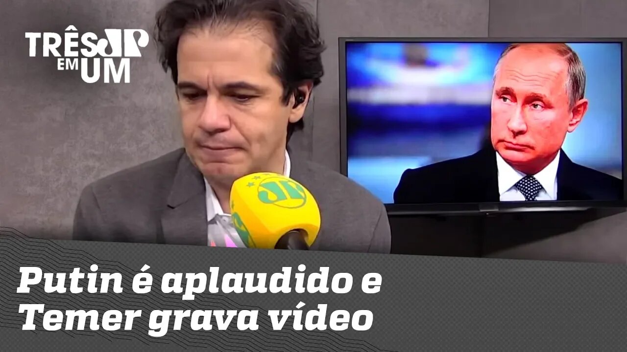 Putin é aplaudido e Temer grava vídeo no 1º dia de Copa