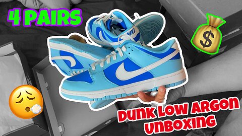 DUNK LOW ARGON UNBOXING + JORDAN 4 CANVAS