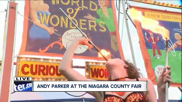 Sunshine the Fire Eater at Niagara County Fair