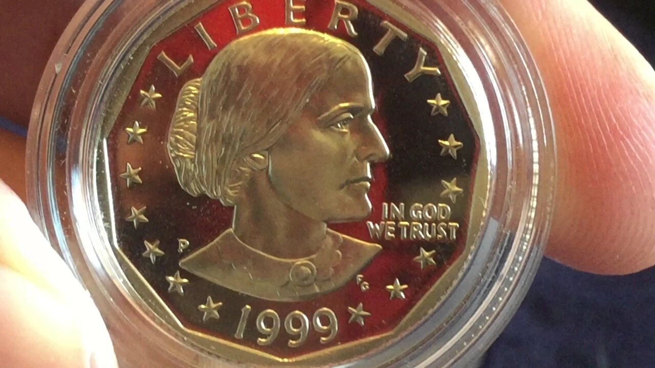 1999 Proof Susan B Anthony Dollar Coin