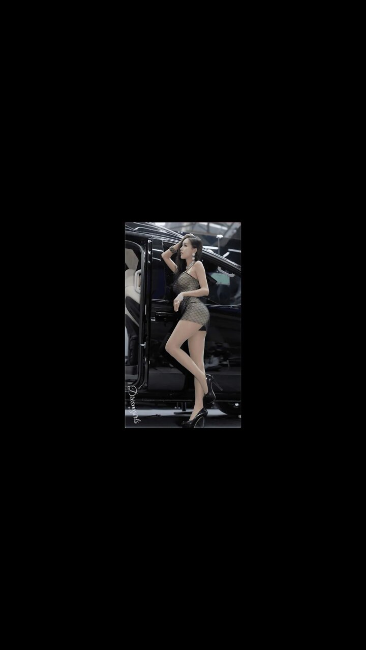 Asian bomb Girl in Black at Seoul Mobility Show #shorts