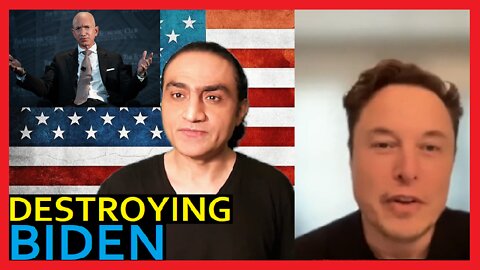 Elon Musk & Jeff Bezos destroy Biden about lying about inflation - Biden controlled by teleprompter