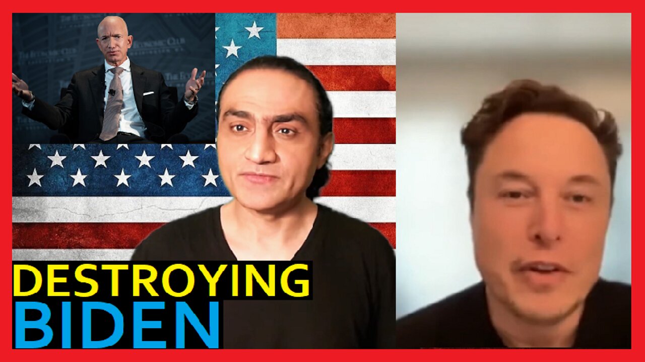 Elon Musk & Jeff Bezos destroy Biden about lying about inflation - Biden controlled by teleprompter
