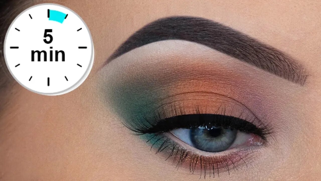 5 MINUTE Easy Tropical Eye Makeup tutorial