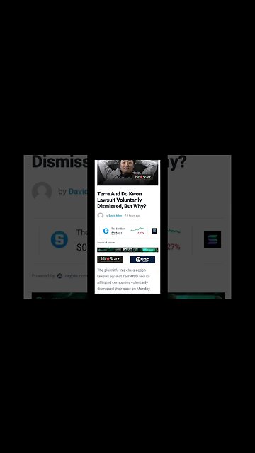 Terra And Do Kwon Lawsuit Voluntarily Dismissed, But Why? | Crypto Mash |