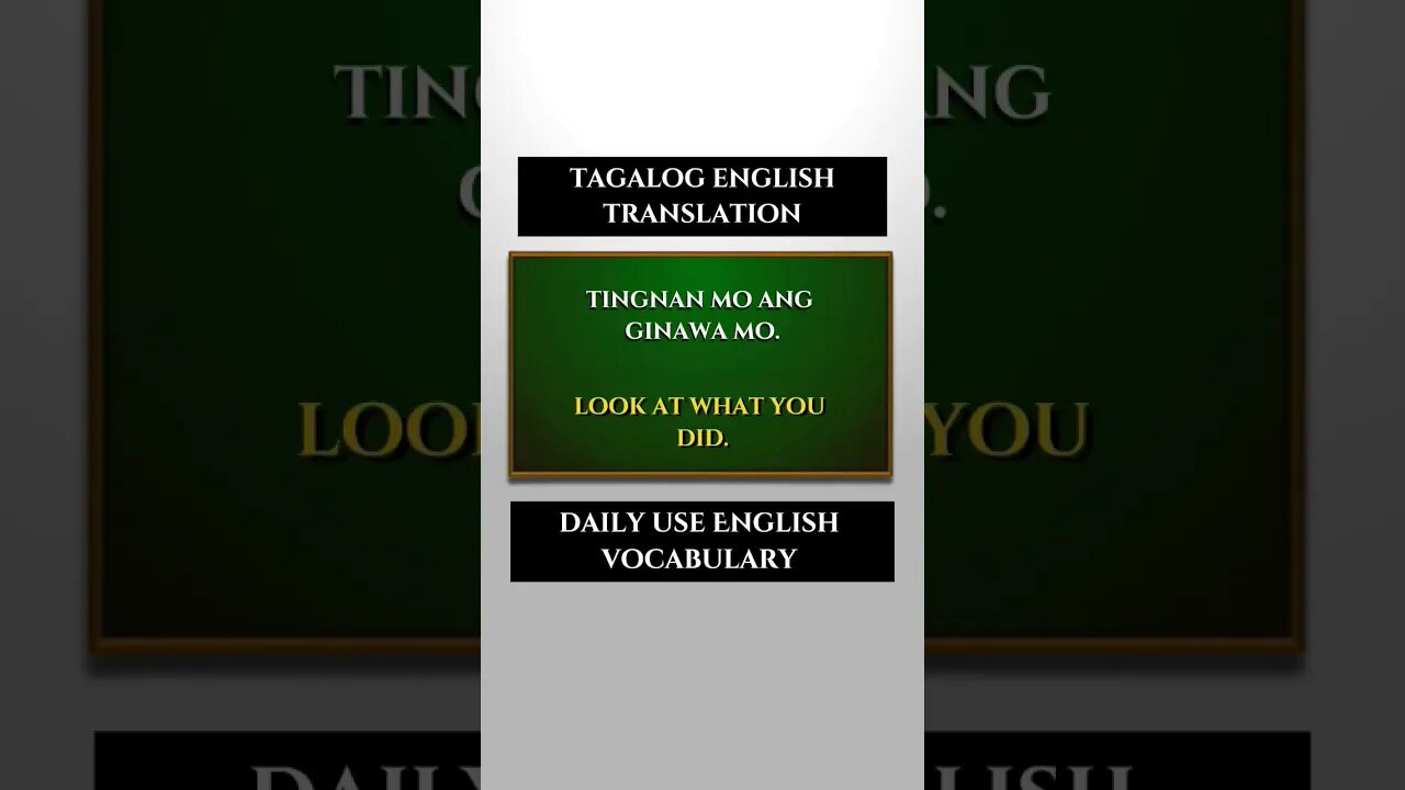 Lesson #29 Tagalog English Translation Daily use English vocabulary #englishtranslation #educational