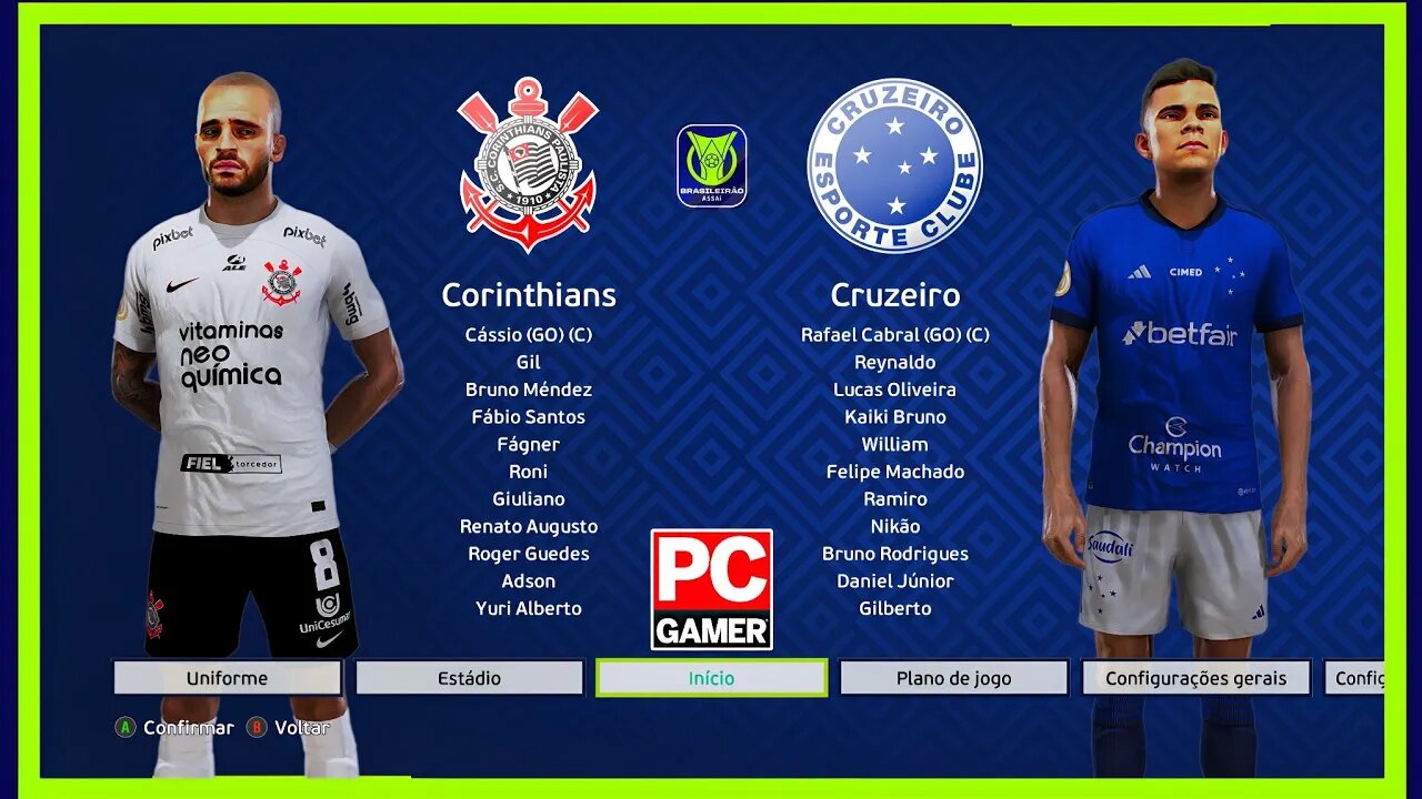 CORINTHIANS X CRUZEIRO - PES2021 PATCH THE BEST 9.8 - BRASILEIRÃO 2023 - PRIMEIRA RODADA