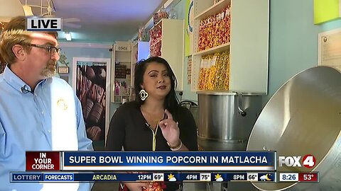Noelani makes Super Bowl predicting popcorn