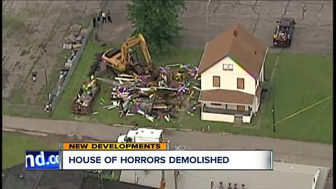 The house of horrors where convicted killer Shawn Grate murdered two women has been demolished