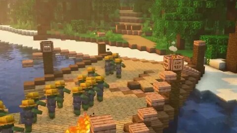 100 Players Simulate Civilization on Zombie Island in Minecraft & 10