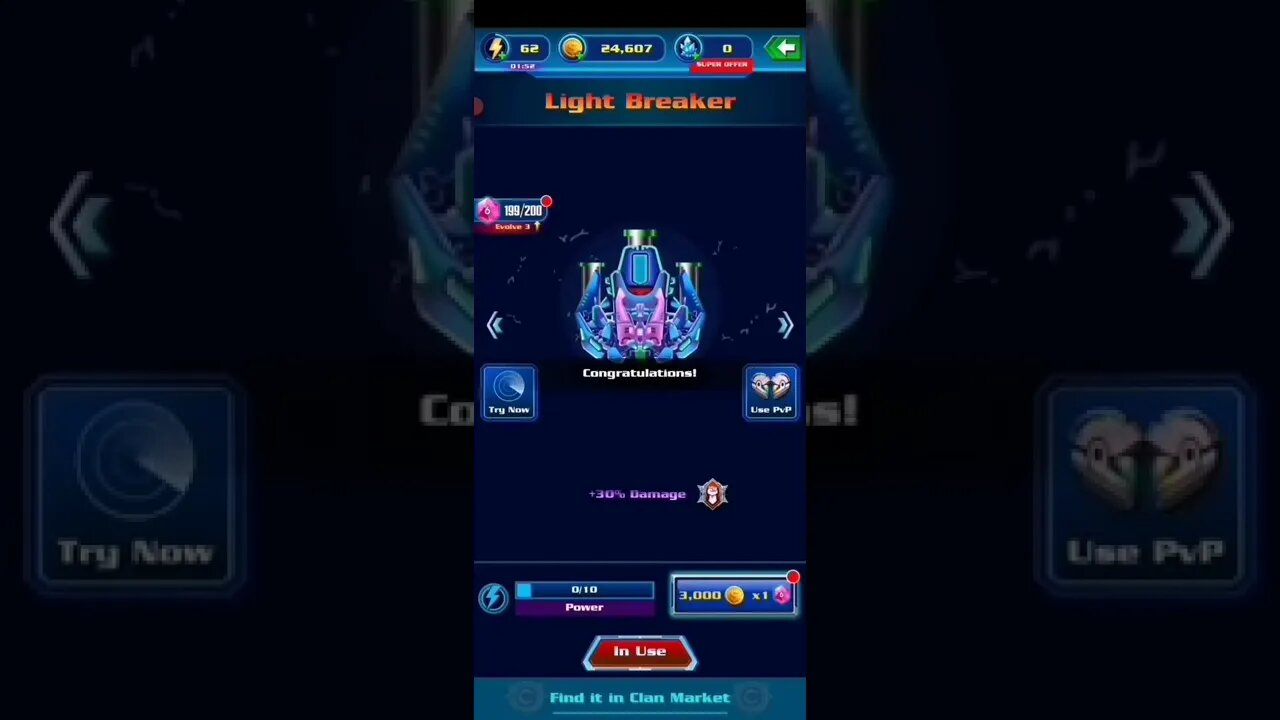 GALAXY ATTACK ALIEN SHOOTER - Space Ship Capability - Light Breaker 170 crystals