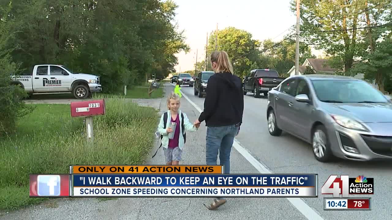 Speeding cars worry Platte County mom who walks daughter to bus