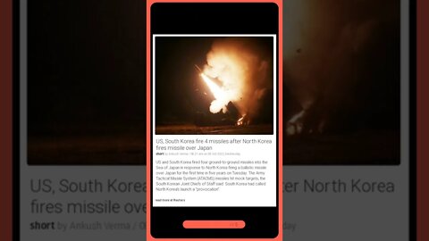 US and South Korea retaliate with fire after North Korea launches missile over Japan | #shorts #news