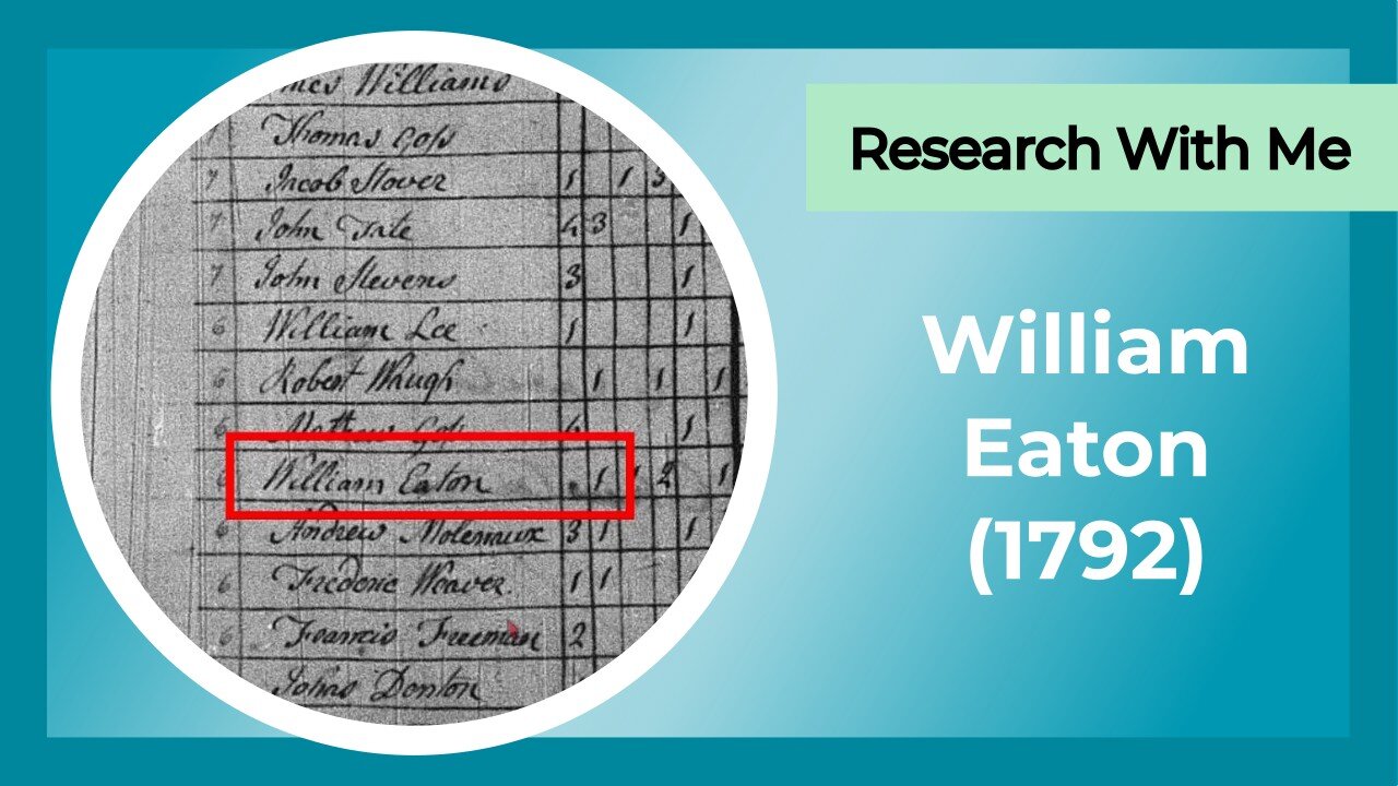 Research with me: William Eaton (1792)