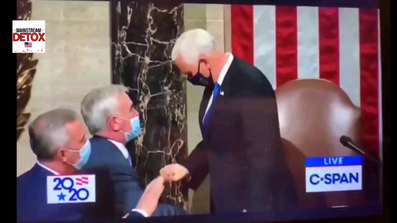 TREASON ON VIDEO - Pence(Judas) receives gold coin after selling out Americans