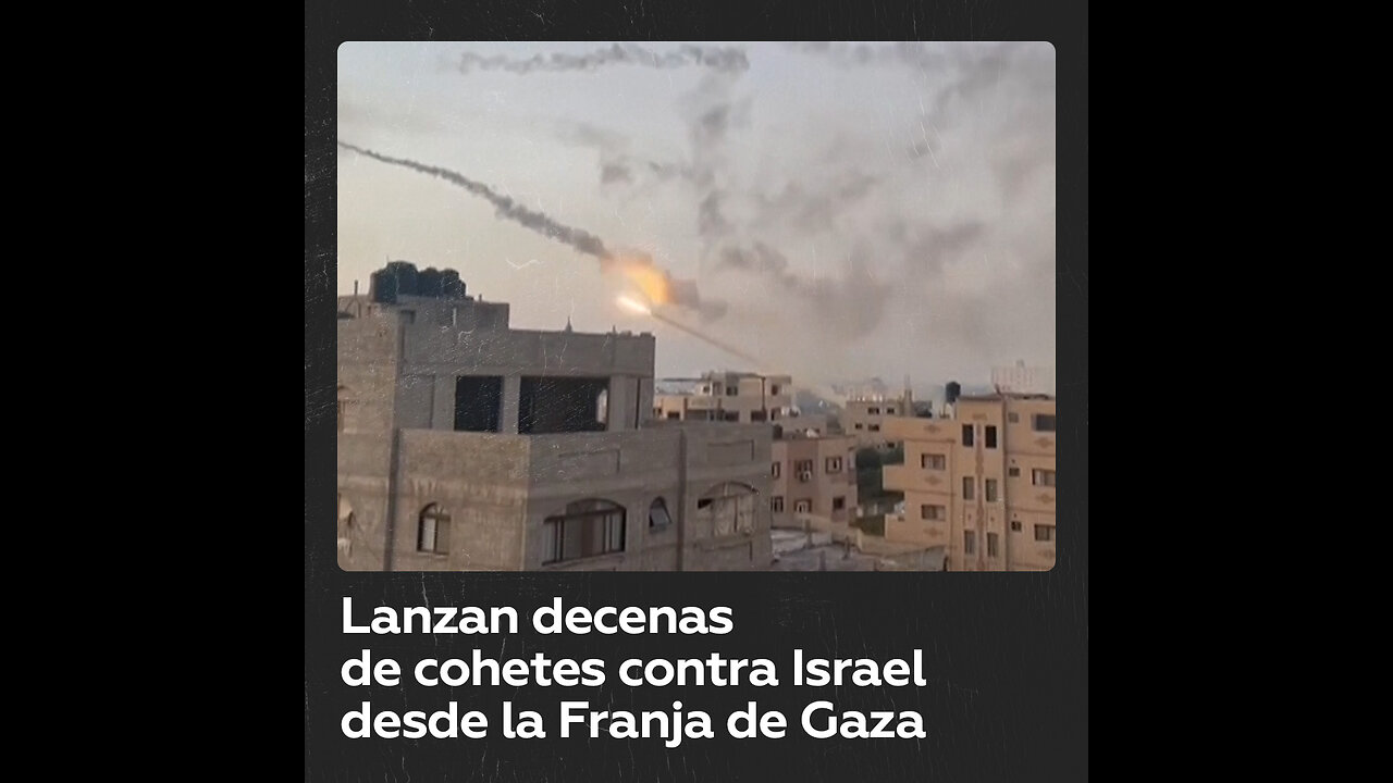 Lanzamiento de decenas de cohetes desde la Franja de Gaza