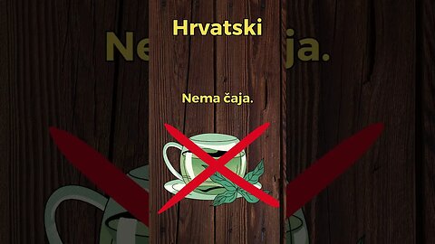 There isn't any tea. Learn Croatian the Easy Way! #shorts #learn #croatian #time