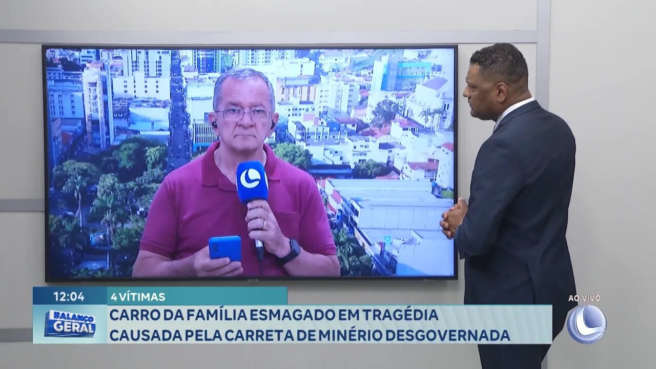 4 Vítimas: Carro da Família Esmagado em Tragédia causada pela Carreta de Minério Desgovernada.