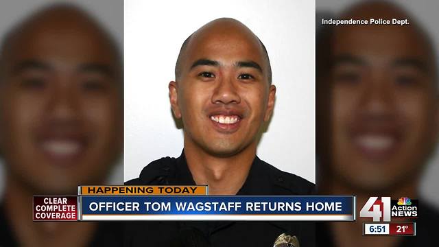 Tom Wagstaff, Independence officer shot on duty, returns home after months of rehabilitation