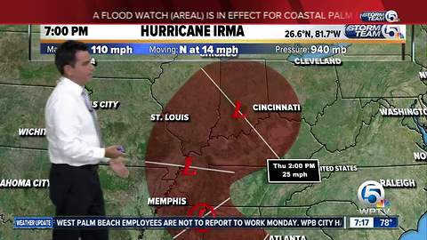 7 p.m. update: Eyewall of Category 2 Irma now hammering Fort Myers