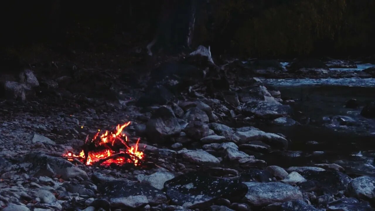 4 Hours Fire Crackling and Crickets Chirping at the Beach Soft Ambient Sounds for Sleep and Study