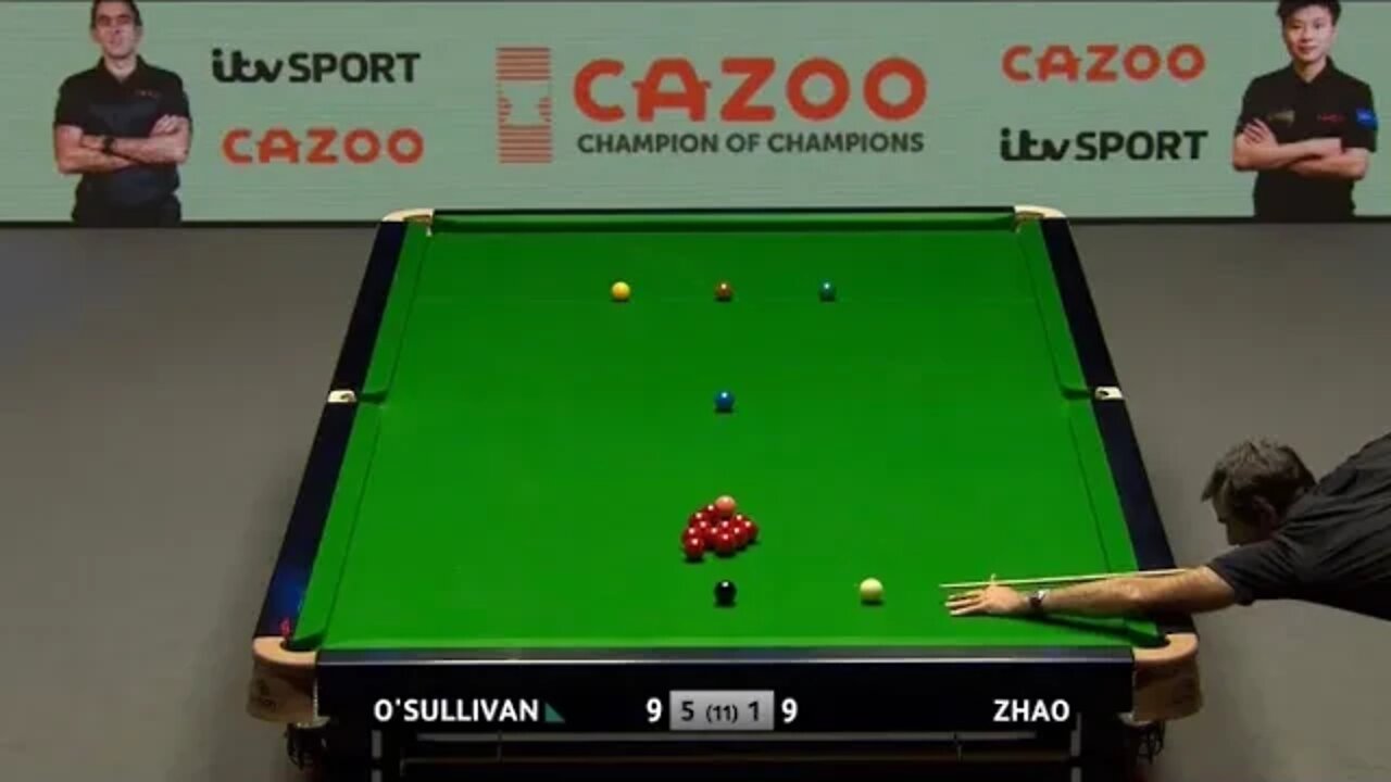 Ronnie o'sullivan Vs Zhao xintong Cazoo champion of champions Frame 1 2022