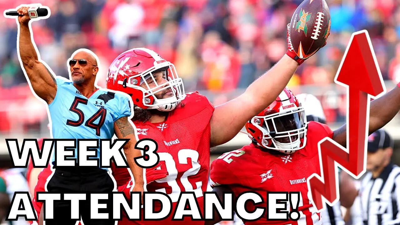 XFL Week 3 Attendance Goes UP Thanks To BIG DC Defenders INCREASE! Josh Gordon DOMINATES!