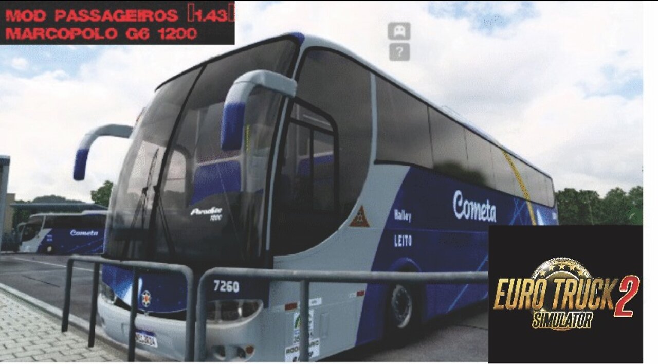 Euro Truck Simulator 2 #MARCOPOLO PARADISO G6 1200# MOD PASSAGEIROS Euro Truck Simulator 2